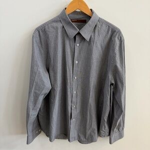 Perry Ellis Gray Casual Button-Down Shirt – Size XXL